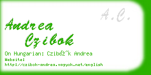 andrea czibok business card